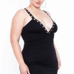 Curvy Sense Party Shop Plus Size Aneeka Bodycon Dress - Black