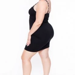 Curvy Sense Party Shop Plus Size Aneeka Bodycon Dress - Black