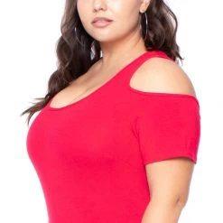 Curvy Sense Plus Size Ashley Mini Dress - Red