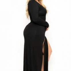 Curvy Sense Plus Size Astrid Maxi Dress - Black 11 Curvy Sense Plus Size Astrid Maxi Dress - Black