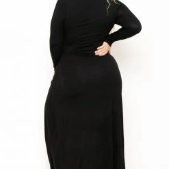Curvy Sense Plus Size Astrid Maxi Dress - Black 9 Curvy Sense Plus Size Astrid Maxi Dress - Black
