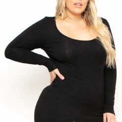 Curvy Sense Plus Size Astrid Maxi Dress - Black 8 Curvy Sense Plus Size Astrid Maxi Dress - Black