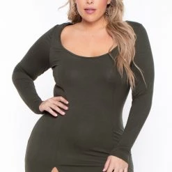 Curvy Sense Plus Size Astrid Maxi Dress - Olive