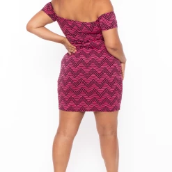 Curvy Sense Plus Size Berkin Mini Dress - Pink