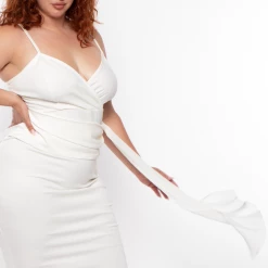 Curvy Sense Plus Size Bianca Cami Strap Dress - Ivory