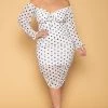 Curvy Sense Plus Size Carina Mesh Bodycon Dress - White New Arrivals