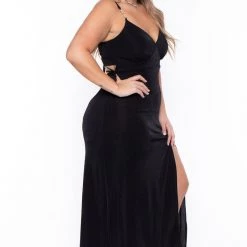 Curvy Sense Plus Size Celine Bling Dress - Black Dresses