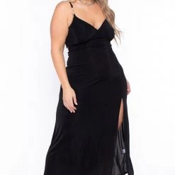 Curvy Sense Plus Size Celine Bling Dress - Black Dresses