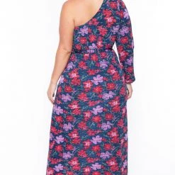 Curvy Sense Plus Size Condesa Asymmetric Dress - Multi