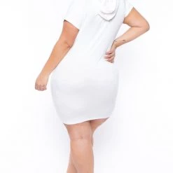 Curvy Sense Plus Size Cutout Hoodie Dress - Ivory Dresses 10 Curvy Sense Plus Size Cutout Hoodie Dress - Ivory Dresses