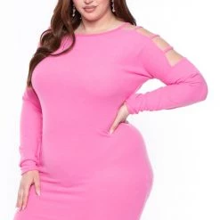 Curvy Sense Dresses Plus Size Dani Dress- Pink