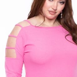 Curvy Sense Dresses Plus Size Dani Dress- Pink