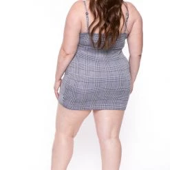 Curvy Sense New Arrivals Plus Size Dionne Plaid Dress - Violet