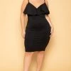 Curvy Sense New Arrivals Plus Size Eden Ruffle Dress - Black 1 Curvy Sense New Arrivals Plus Size Eden Ruffle Dress - Black