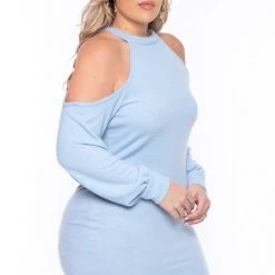 Curvy Sense Plus Size Emerie Dress - Blue Dresses