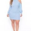 Curvy Sense Plus Size Emerie Dress - Blue Dresses