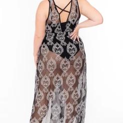 Curvy Sense Dresses Plus Size Emryn Slit Maxi Dress - Black