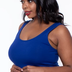 Curvy Sense Plus Size Essential Tank Bodycon Dress- Royal Blue Dresses 10 Curvy Sense Plus Size Essential Tank Bodycon Dress- Royal Blue Dresses