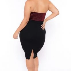 Curvy Sense Plus Size Gaia Shimmer Bodycon Dress - Black 11 Curvy Sense Plus Size Gaia Shimmer Bodycon Dress - Black