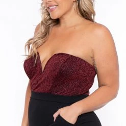 Curvy Sense Plus Size Gaia Shimmer Bodycon Dress - Black 9 Curvy Sense Plus Size Gaia Shimmer Bodycon Dress - Black