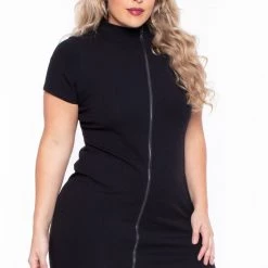 Curvy Sense Plus Size Keira Dress - Black Back In Stock