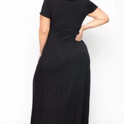 Curvy Sense Plus Size Linnea Maxi Dress - Black Back In Stock