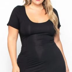 Curvy Sense Plus Size Linnea Maxi Dress - Black Back In Stock