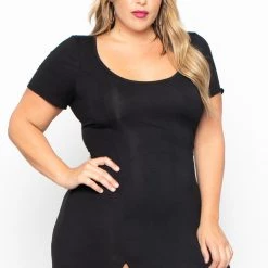 Curvy Sense Plus Size Linnea Maxi Dress - Black Back In Stock