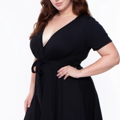 Curvy Sense Dresses Plus Size Lucy Flare Dress - Black