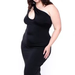 Curvy Sense Plus Size Malia Cut-Out Dress - Black