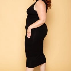 Curvy Sense Plus Size Millie Keyhole Dress - Black New Arrivals 11 Curvy Sense Plus Size Millie Keyhole Dress - Black New Arrivals