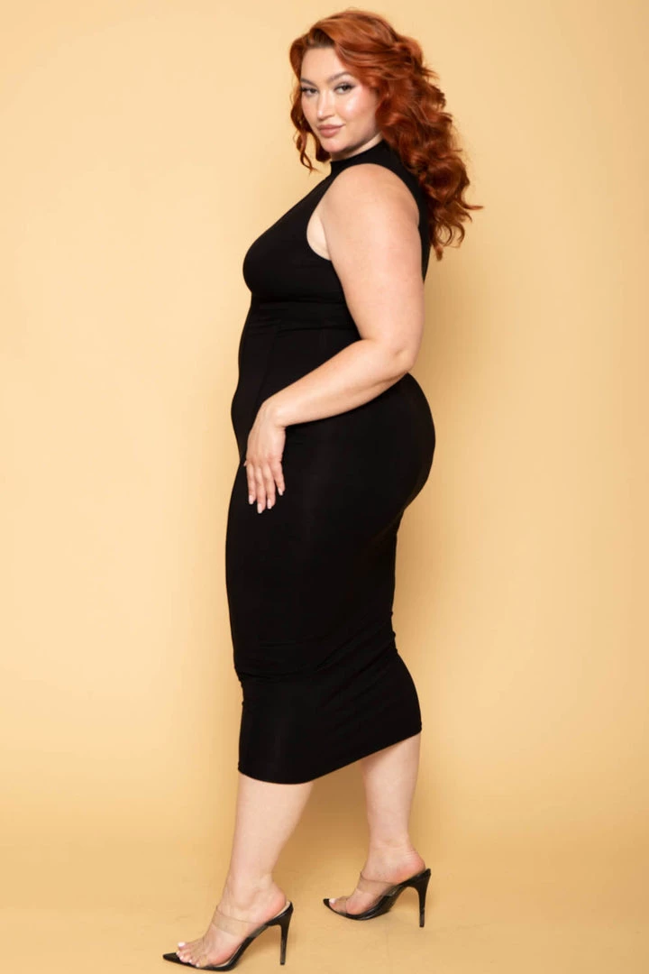 Curvy Sense Plus Size Millie Keyhole Dress - Black New Arrivals 7 Curvy Sense Plus Size Millie Keyhole Dress - Black New Arrivals