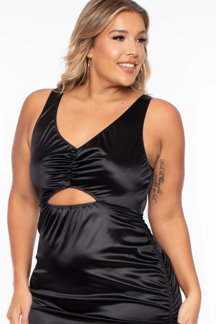 Curvy Sense Plus Size Miranda Ruffle LBD - Black Little Black Styles 5 Curvy Sense Plus Size Miranda Ruffle LBD - Black Little Black Styles