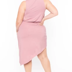 Curvy Sense Plus Size Mykonos Dress - Mauve