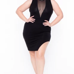 Curvy Sense Plus Size Nicki Mesh Dress - Black Party Shop 11 Curvy Sense Plus Size Nicki Mesh Dress - Black Party Shop