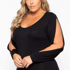 Curvy Sense Plus Size Noire Bodycon Dress - Black Little Black Styles 10 Curvy Sense Plus Size Noire Bodycon Dress - Black Little Black Styles