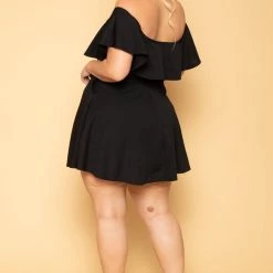 Curvy Sense Plus Size Rosabel Dress- Black New Arrivals