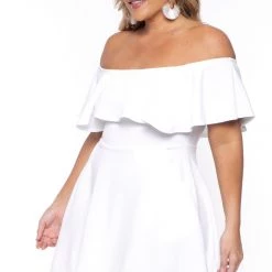 Curvy Sense Plus Size Rosabel Dress- White New Arrivals 10 Curvy Sense Plus Size Rosabel Dress- White New Arrivals