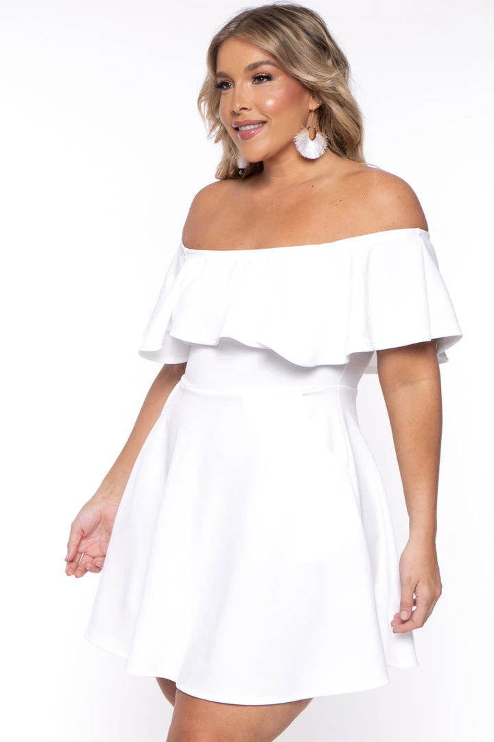 Curvy Sense Plus Size Rosabel Dress- White New Arrivals 5 Curvy Sense Plus Size Rosabel Dress- White New Arrivals