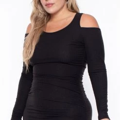 Curvy Sense Dresses Plus Size Sadie Bodycon Dress - Black