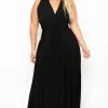 Curvy Sense Plus Size Sashay Infinity Convertible Dress- Black Back In Stock