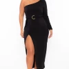 Curvy Sense Plus Size Alana Belted Dress - Black Back In Stock