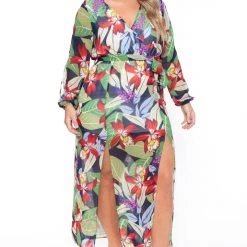 Curvy Sense Plus Size Tropical Vibes Maxi Dress - Multi New Arrivals 11 Curvy Sense Plus Size Tropical Vibes Maxi Dress - Multi New Arrivals