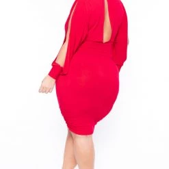 Curvy Sense Plus Size Victoria Dress - Red Back In Stock