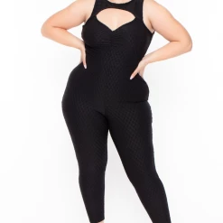 Curvy Sense Plus Size Renley Jumpsuit - Black Party Jumpsuilts