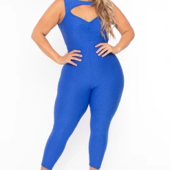 Curvy Sense Plus Size Renley Jumpsuit - Royal Blue