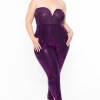 Curvy Sense Plus Size Shantel Sequin Jumpsuit - Violet Party Shop