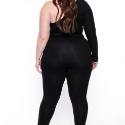 Curvy Sense Plus Size Aaliyah Cut Out Jumpsuit - Black