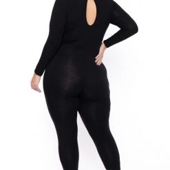 Curvy Sense New Arrivals Plus Size Allegra Cut Out Jumpsuit - Black