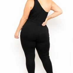 Curvy Sense Party Jumpsuilts Plus Size Amberlyn Grommet Jumpsuit - Black 10 Curvy Sense Party Jumpsuilts Plus Size Amberlyn Grommet Jumpsuit - Black